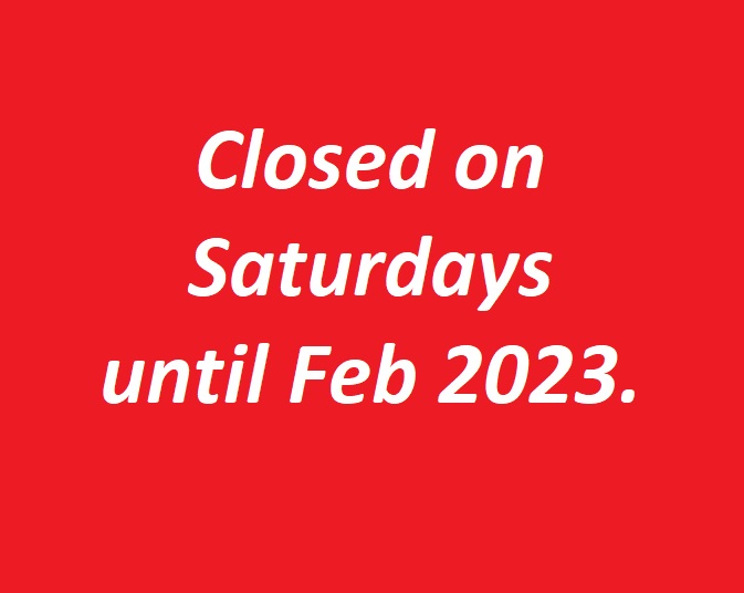 Closed on Saturdays